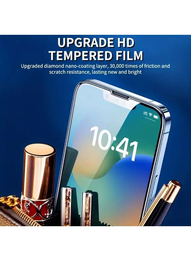 Tempered Glass Screen Protector For iPhone 14 Pro Max 5 Pack HD Anti Fingerprint - Image 3